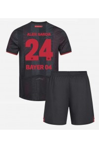 Bayer Leverkusen Aleix Garcia #24 Jalkapallovaatteet Lasten Kotipeliasu 2025-26 Lyhythihainen (+ Lyhyet housut)
